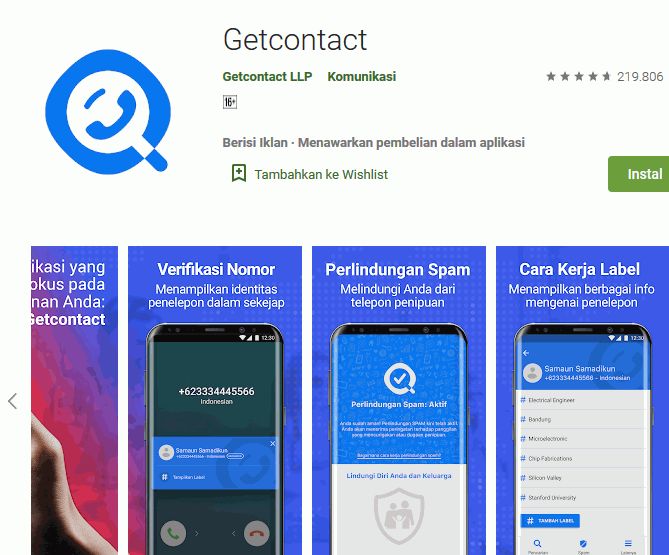 Aplikasi Getcontact